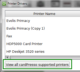 مدل‌های پرینتر پشتیبانی‌شده